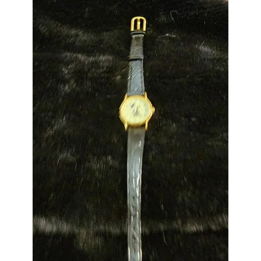 Vintage Disney Mickey & Minnie Mouse Watches Running Leather Band His & Hers Y2K